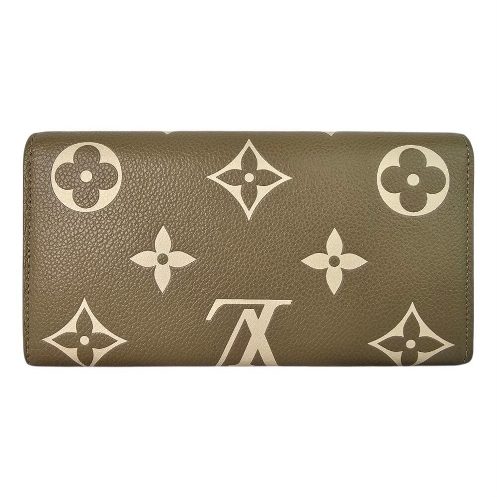 LOUIS VUITTON Bicolor Monogram Giant Sarah Wallet Tourterelle Gray Cream LV Bag - Picture 3 of 12